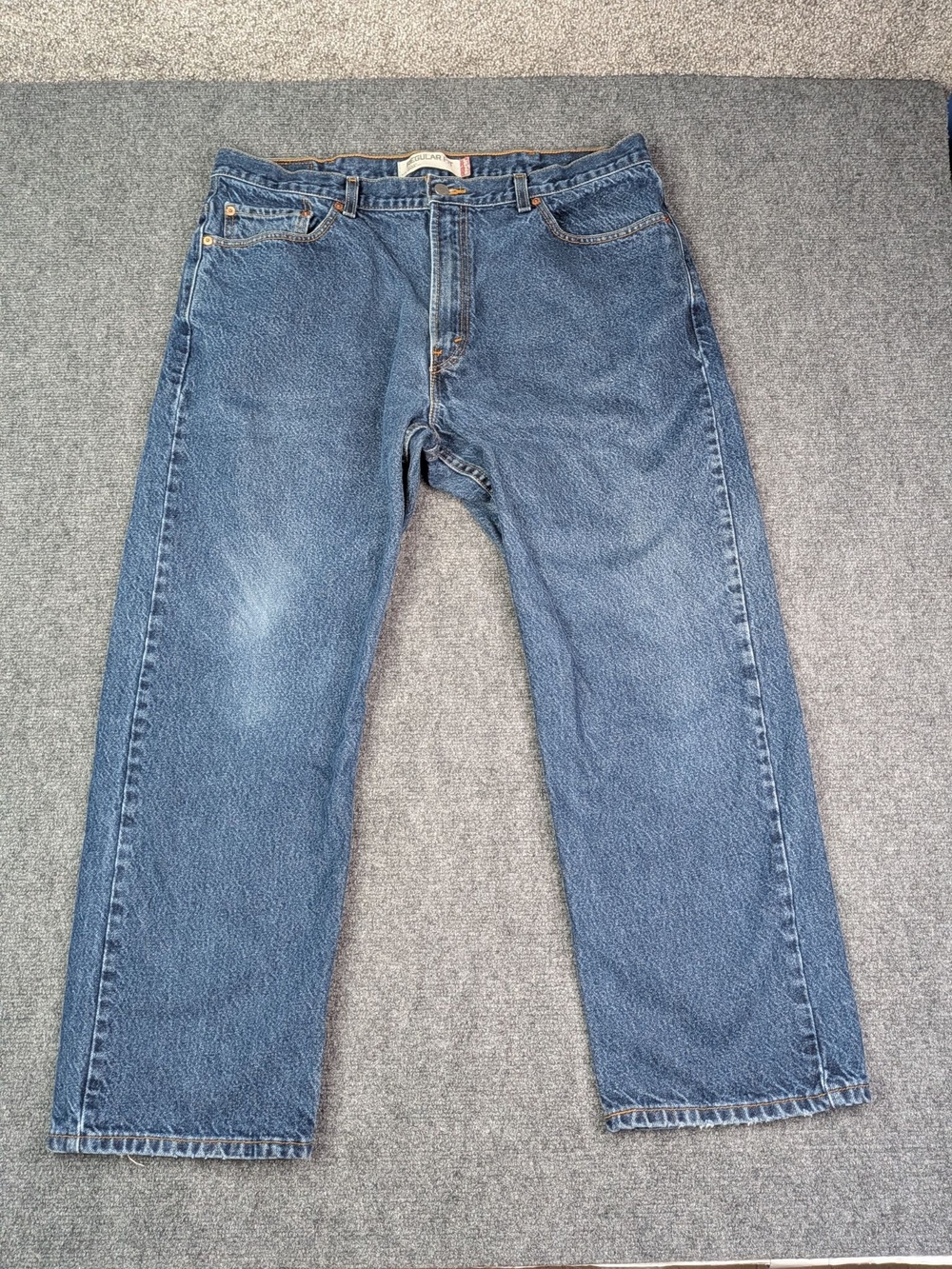 Vtg Levis 505 Jeans Mens 40x29 Blue Regular Fit Straight Leg Denim Black Batwing